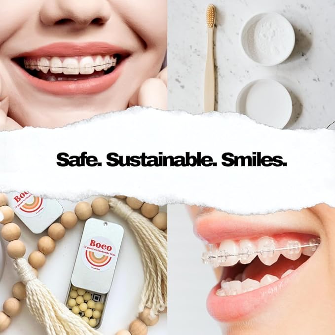 Organic Orthodontic Wax – Natural Braces Protection, Long-Lasting Comfort, Pre-Cut Wax Pieces in Aluminum Travel Case (75 Buttons) - Orange Clove