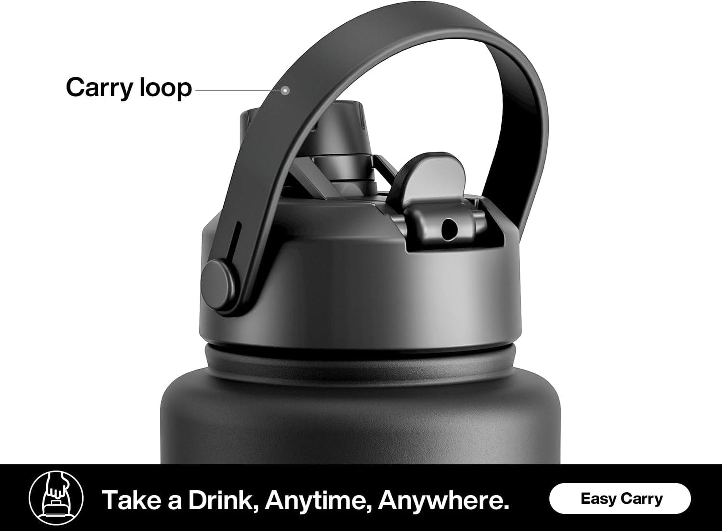 40 oz Insulated Water Bottle with 2-in-1 Straw and Spout Lid, Keep Cold 24H, Leak-Proof, BPA-Free, Double Wall Stainless Steel Water Bottle for Sports, Gym, Travel, and School (Mystic Glyph)