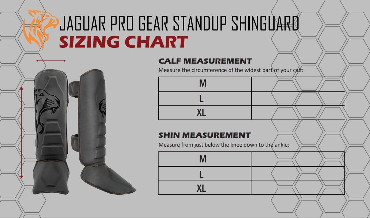 Jaguar PRO Series - Shin Instep for Boxing MMA Muay Thai Krav MAGA Training & Competition