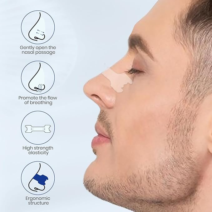 MQUPIN 300 Counts Nasal Strips Upgraded, Nasal Strips for Snoring, Safe, Long Effect, Reduction Snoring(66mm*19mm)
