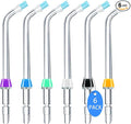 Replacement Tips for Waterpik Water Flosser, Plaque Seeker Replacement Tips Compatible with Waterpik Water Flossers, Plaque Remove Brisles Tips(6-Pack)