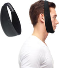 1 Pack Black Comfortable Chin Strap for CPAP Users, Chin Strap for Sleeping,Men and Women to Stop Snoring Universal Size- Keep Mouth Closed and Reduce Air Loss for Better Sleep