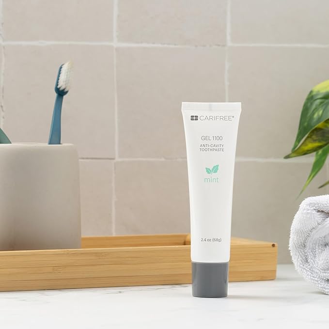 CariFree Gel 1100 (Mint) Anti-Cavity Fluoride Toothpaste with Nano Hydroxyapatite, Cavity Prevention and Enamel Protection, Dentist Recommended for Kids and Adults, 2.40 oz.(Pack of 2) Mint