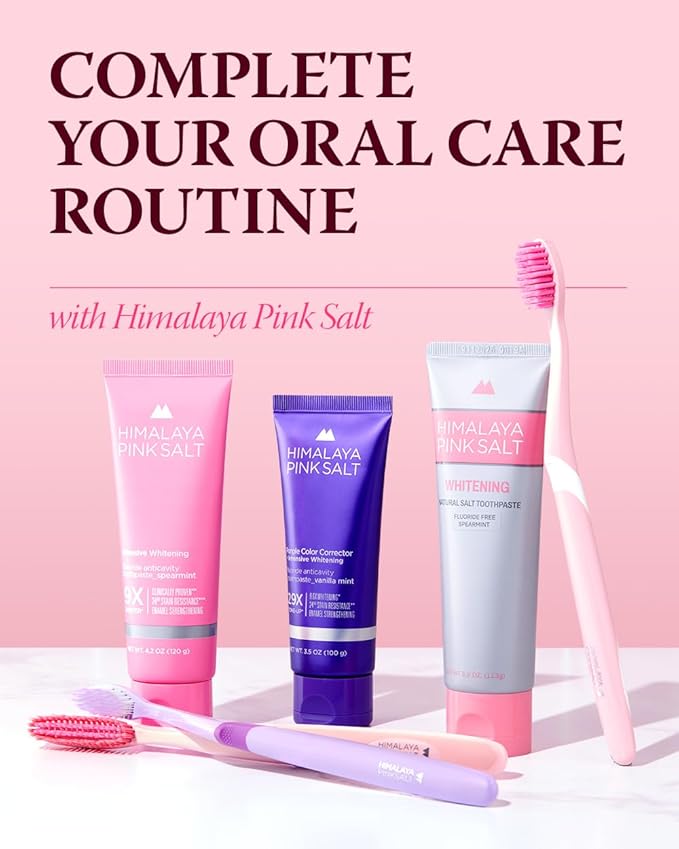 HIMALAYA PINKSALT Natural Whitening Toothpaste, 3.9 OZ (Pack of 2)- Fluoride Free I Natural Toothpaste for Teeth Whitening I Gum Health Care I Plaque Remover I Spearmint Flavor