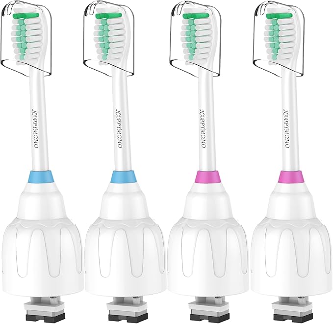 Replacement Toothbrush Heads for Philips Sonicare Replacement Brush Heads Medium Soft Dupont Bristles Electric Toothbrush Replacement Heads Fit E-Series Essence Xtreme Elite Advance, 4 Pack