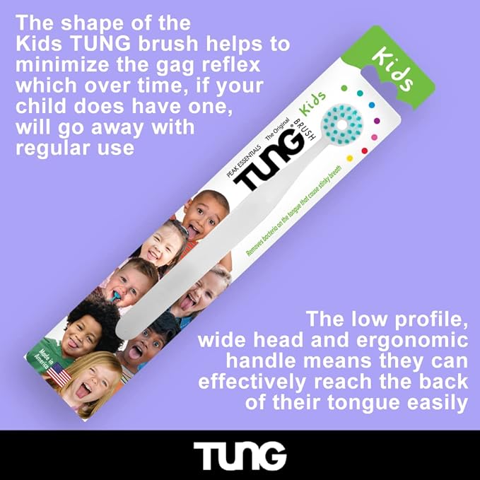 Tongue Cleaner Gel for Kids, Kids Tongue Cleaner Paste, Children's Tongue Scraper, Childs Tongue Scrubber, Fight Bad Breath, Made in USA (Set of 2)