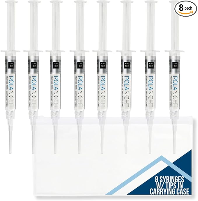 Polanight 22% 8 Syringe Pack, Polanight Whitening Gel (8 Whitening Syringes Total)