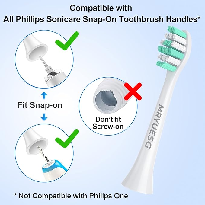 MRYUESG Toothbrush Replacement Heads Compatible with Philips Sonicare, 10 Pack, MRYUESG Electric Brush Head for Phillips Plaque Control