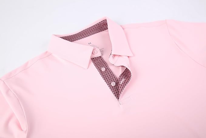 Alex Vando Mens Golf Shirt Moisture Wicking Quick-Dry Solid Short Sleeve Polo Shirts for Men