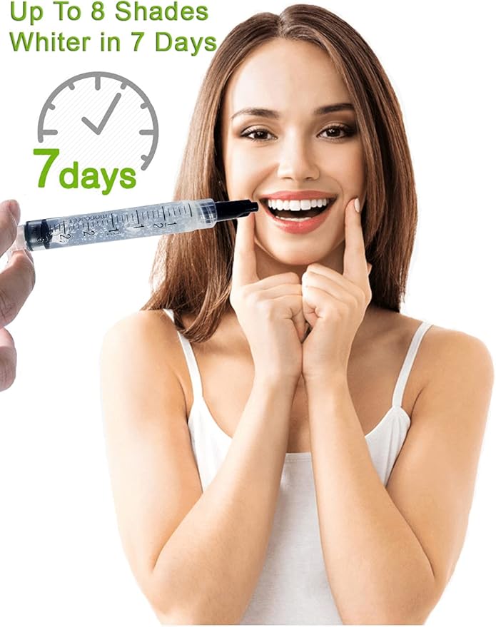 Bright White Smile 35% Teeth Whitening Gel Refills 10 Pack Bleaching Gel, No Sensitive Teeth Whitener, Great for Sensitive Tooth Whitening, Works with Teeth Whitening LED Light and Trays (10 X 5ML)