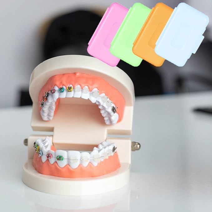 OBTANIM 15 Pack Pink Braces Wax Dental Care Orthodontic Wax for Braces Wearer