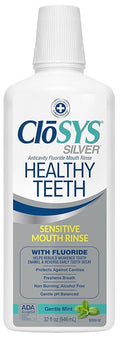Closys Healthy Teeth Anti-Cavity Oral Rinse Mouthwash with Fluoride, Non-Burning, Non-Irritating – 32 Fl Oz