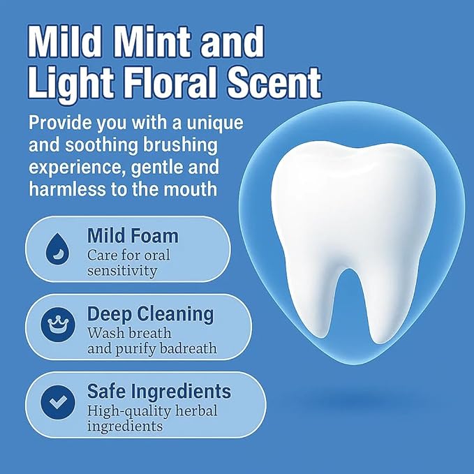 7.5% Hydroxyapatite Toothpaste – Fluoride-Free Whitening & Enamel Support, Gentle Nano Formula for Sensitive Teeth, Fresh Mint, Natural Daily Care