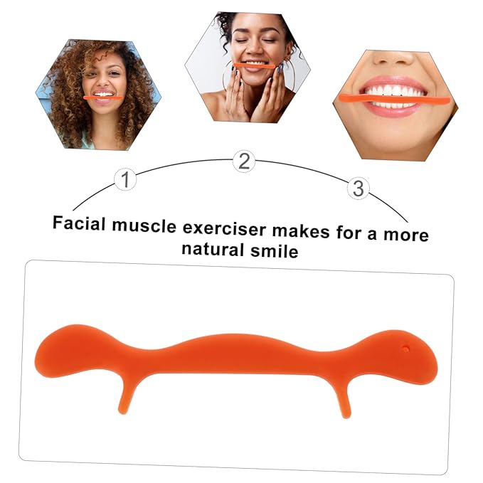 PartyKindom Silicone Braces Face Exercise Device Mouth Exerciser for Women Face Slimmer Lips Shaper Portable Facial Muscles Trainer