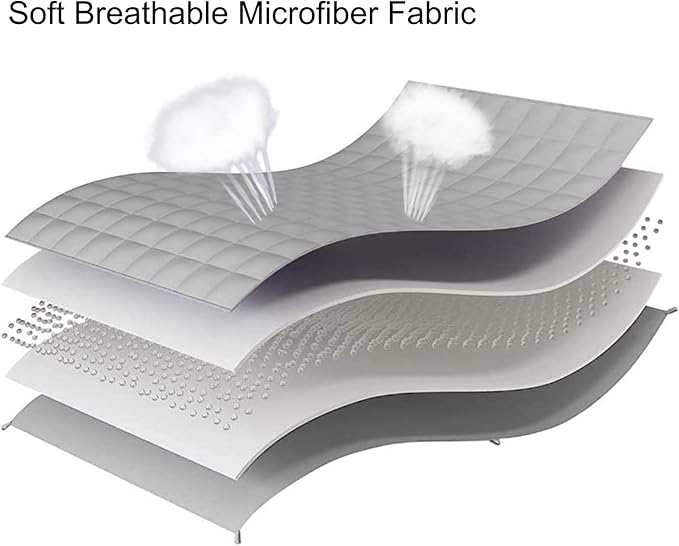 L'AGRATY Weighted Blanket - 48"x72" 15lbs Cooling Breathable Heavy Blanket Microfiber Material with Glass Beads for Adult All-Season Summer Fall Winter Soft Thick Comfort