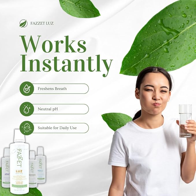 Tonsil Stone Mouthwash for Stone Remover – Tonsil Stone Removal, Treatment of Natural Tonsil Stone, Combat Bad Breath & Get Rid of Dry Mouth – Gluten Paraben & Alcohol Free, Fresh Mint FAZZET LUZ