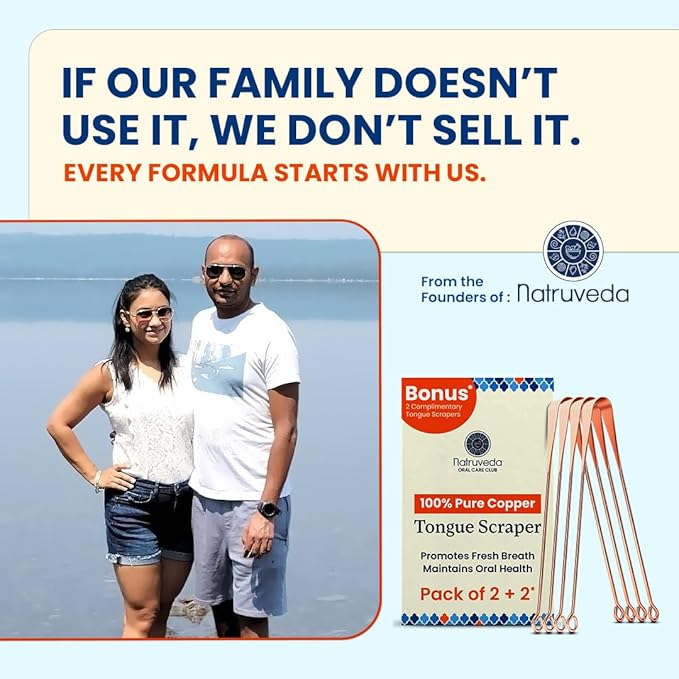 Copper Tongue Scraper - Metal Oral Hygiene Tool for Kids, Reusable Mouth Scraper & Cleaner, Premium Copper Design, Fresher Breath & Debris Removal, Travel-Friendly, USA-Based Seller - 4-PACK