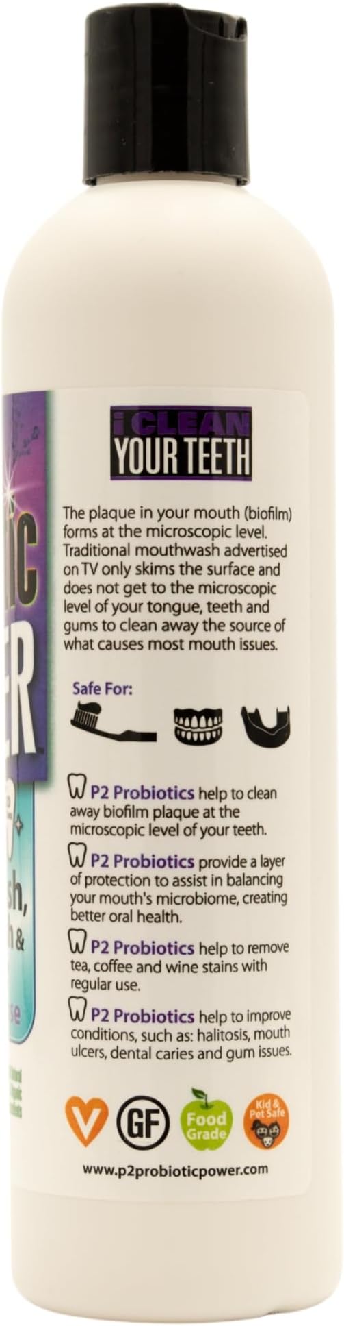 Mouthwash – Concentrated Spearmint Oral Rinse for Teeth, Gums, Retainers, Dentures, Braces, Toothbrushes, Mouth Guards, Travel, Home, Daily Dental Hygiene – 12 oz