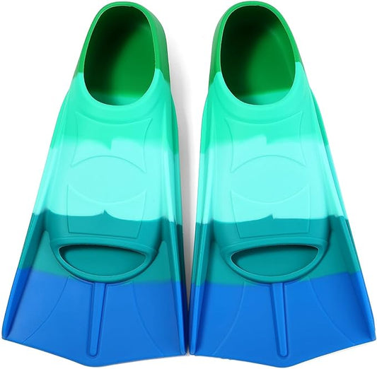 Kids Swim Fins,Short Kids Fins Youth Swimming Flippers for Lap Swimming Training for Children Girls Boys Beginners