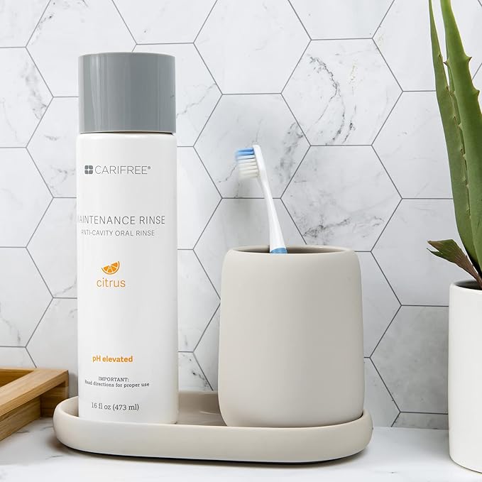 CariFree Maintenance Rinse, Citrus Flavored, Anti-Cavity Fluoride Mouthwash, Dentist Recommended, Prevents Oral Decay, Freshens Breath, Alcohol-Free, Neutralizes pH (Previously CTx3)