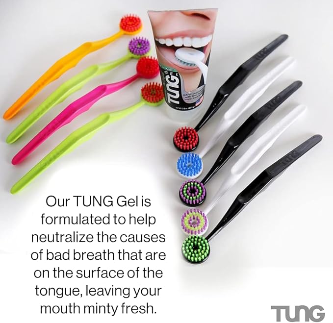 Peak Essentials | Tung Tongue Gel | Fresh Mint Tongue Cleaning Paste | Bad Breath and Halitosis | Mouth Odor Eliminator | Use with Tongue Brushes & Scrapers | Made in America (1 Pack)
