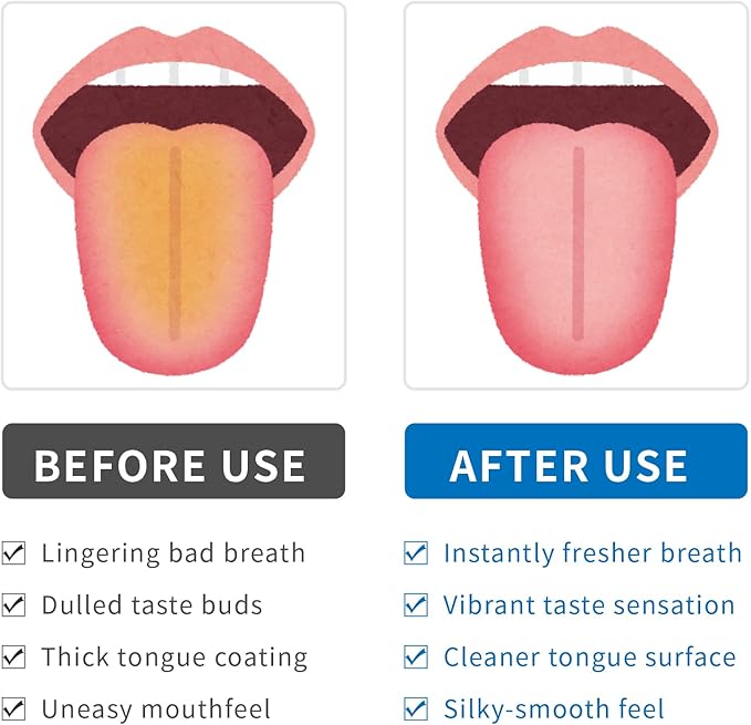 Tongue Cleaner, Tongue Scraper, Disposable, Plastic Scraper, Clean Tongue, Promote Fresh Breath, Includes Safe Fold- Back Tooth Pick, 100 Count