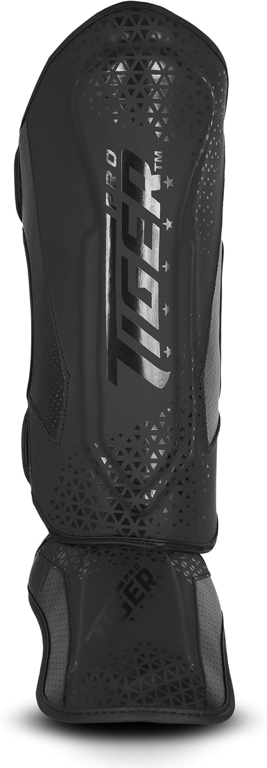 Shin Guards MMA, Muay Thai, Kickboxing, Leg Instep Protection Pads, Kicking, Sparring, Training Gear, Karate, Boxing, Taekwondo - Unisex - Black and White Colors