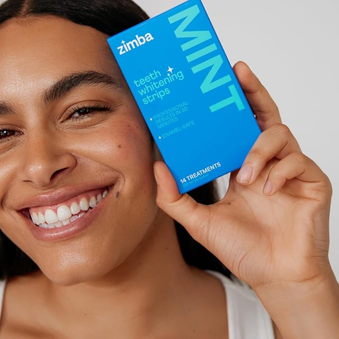 Zimba Teeth Whitening Strips 3-Pack Bundle (Mint, Spearmint, Coconut) | Vegan Whitening Strip Enamel Safe Teeth Whitening Hydrogen Peroxide Teeth Whitener for Coffee, Wine, Tobacco, and Other Stains