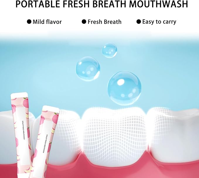 60PCS Travel Size Mouthwash,Portable Mini Mouthwash,Long-Lasting Freshness Travel Mouth Wash for Oral Care A25