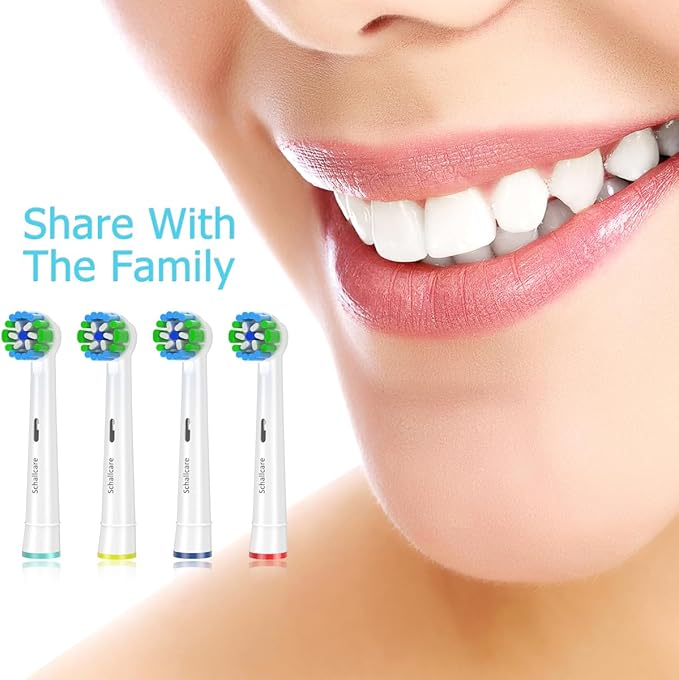 Precision Replacement Toothbrush Heads Compatible with Braun Oral b 7000/Pro 1000/3000/8000/9600/ 5000/Genius and Smart Electric Toothbrush (White-12pcs)