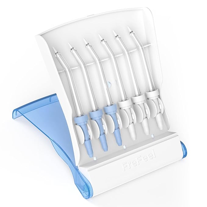 Replacement Heads for Waterpik, Replacement Picks for Water Pik Water Flosser (6 Periodontal Tips + Storage Case)