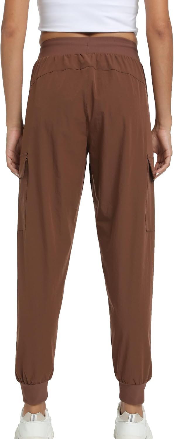 Kcutteyg Womens Water Resistant Hiking Pants with Pockets Quick Dry Soft Athletic Workout Joggers Pants for Camping Travel