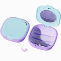 Retainer Case with Vent Holes, Retainer Cleaner Case, Fashion Orthodontic Retainer Case with Mirror