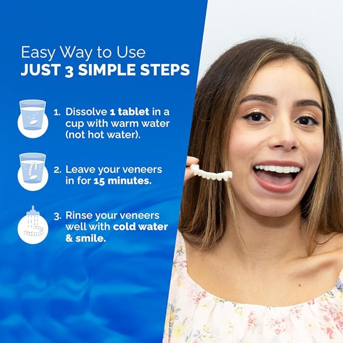 Retainer Cleaner Tablets for Invisalign Approved for Ultrasonic Cleaners - 30 Denture Cleaning Tablet for Aligners, Night Guard, Mouth Guard - Denture Cleaners Tablet 1-Month Supply