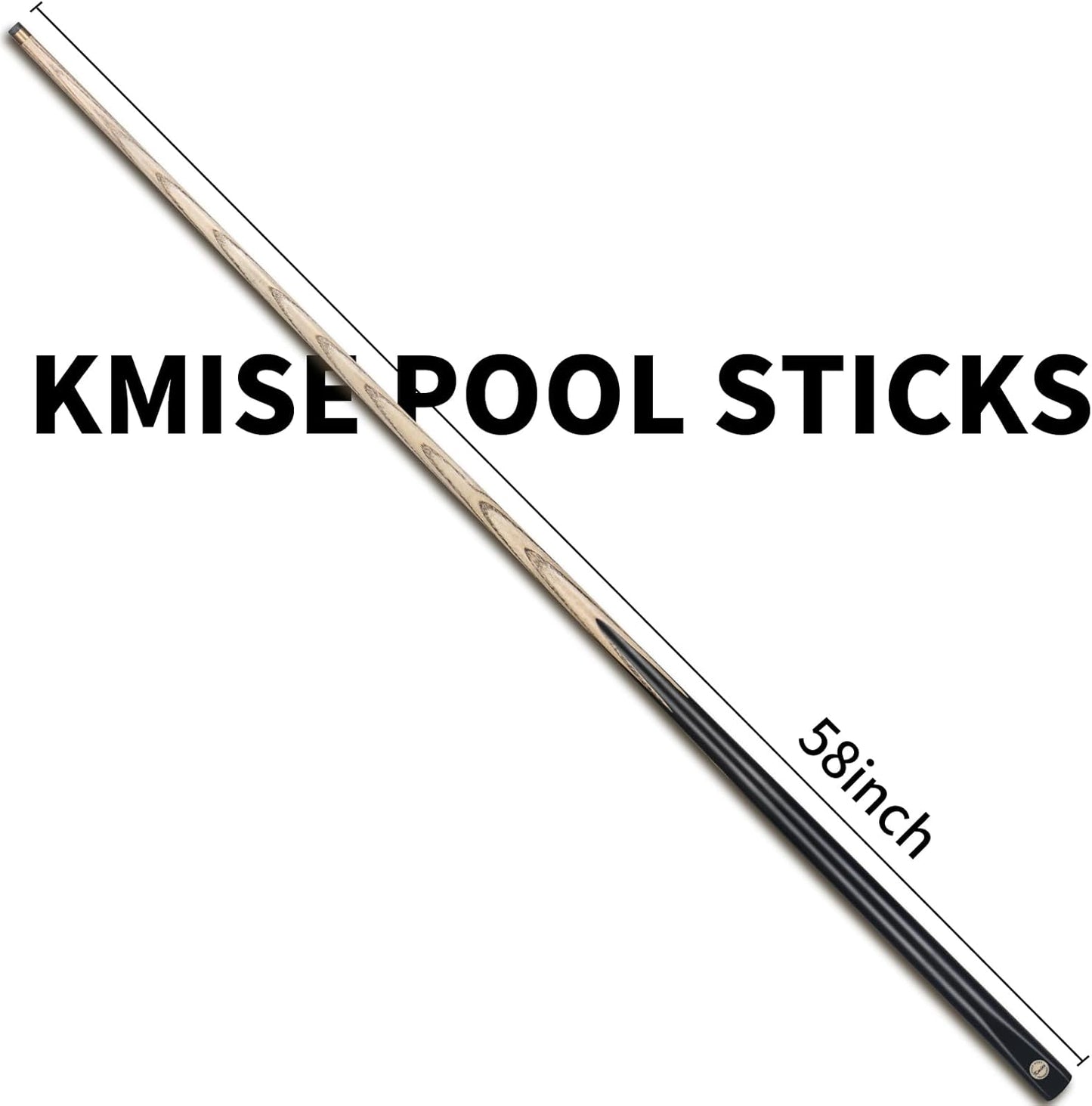 Kmise Pool Cue Sticks, 41"/57“/58" Hardwood Pool Cue Set of 4/6/8, 13OZ/20OZ with 13/10 MM Brass Tips, Table Billiard Cue Stick for Bar, Home, Billiard Room