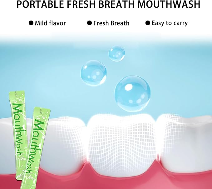 60PCS Travel Size Mouthwash,Portable Mini Mouthwash,Long-Lasting Freshness Travel Mouth Wash for Oral Care A16