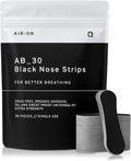 AIR-ON Performance Nose Strips | Nasal Strip for Breathing, Less Snoring & Sleeping Relief | Extra Strength, Wide Body | Drug-Free Adhesive, Athletic Support, Sweat & Oil Proof - Black (30 Pieces)