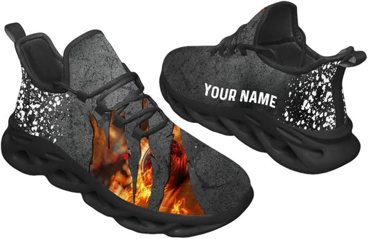 3D Printed Sports Shoes with Bowling-Themed Pattern, Eagle Flag Custom Shoes for Bowler and Bowling Team