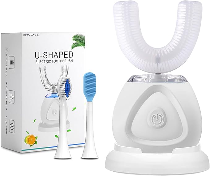 360 Ultrasonic Toothbrush, Automatic Toothbrushes Auto Sonic Tooth Brush, Teeth whitening Brush with Timer & Wireless Charging 360° Ultrasonic Electric Toothbrush for Adult