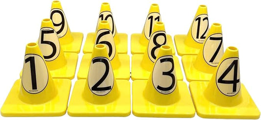 LVL10 Pro Training Cones - 6" Soccer Training Cones for Sports - for Basketball, Football, Basketball and Agility Drills - Soccer Field Markers That Won't Crack, Slide or Fly