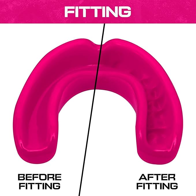 Sports Mouth Guard for Kids,Youth,Boys,Girls,Child Teen Mouthguard with Case (BPA Free) for Boxing, Martial Arts,MMA Karate,Lacrosse,Football,Soccer and All Contact Sports (Pink)