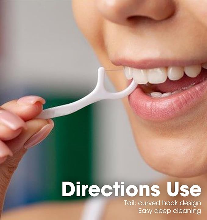 AZEN 1500 Count Dental Floss Bulk, Individually Wrapped Floss Picks, Toothpicks Flossers for Adults, Ideal Travel Flossers for Deep Cleaning