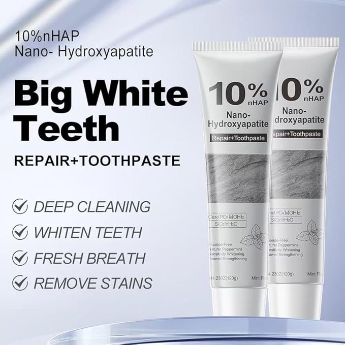 Hydroxyapatite Toothpaste SP-6 Probiotic Toothpaste Set for Enamel Protection and Tooth Strengthening Fresh Breath Gum Health Fluoride-Free whitening toothpasteToothpaste for Sensitive Teeth (2)