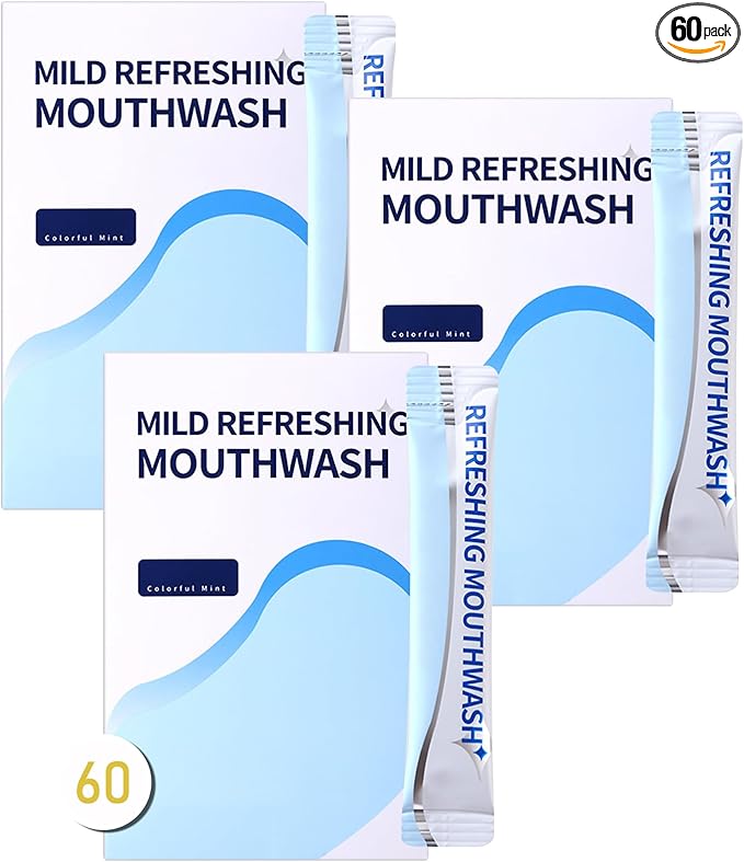 60PCS Travel Size Mouthwash,Portable Mini Mouthwash,Long-Lasting Freshness Travel Mouth Wash for Oral Care A48