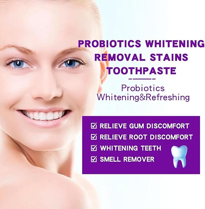 SP-6 Probiotic Whitening Toothpaste, Fresh Breath Deep Cleaning Care Gum Health.(1Pcs)