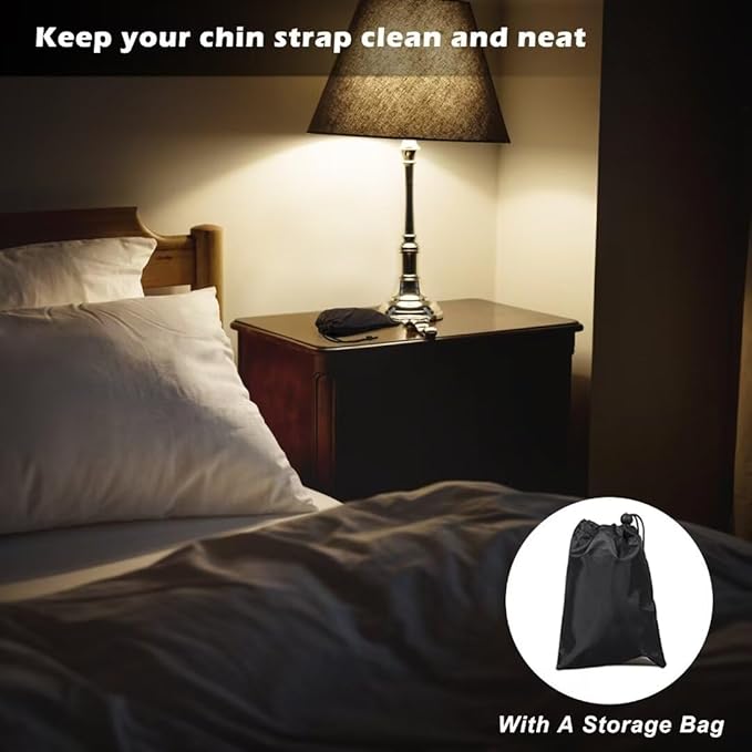 Forzacx Anti Snore Chin Strap - Breathable Chin Strap Snoring Solution, Effectively Reduce Snoring, Non-Stick Hair, Don't Fade - Black