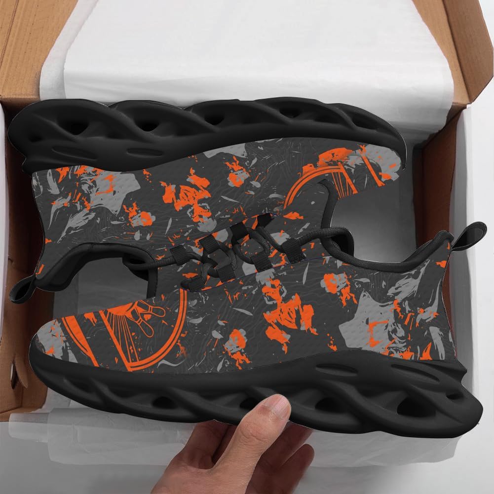 3D Printed Sports Shoes with Bowling-Themed Pattern, Eagle Flag Custom Shoes for Bowler and Bowling Team