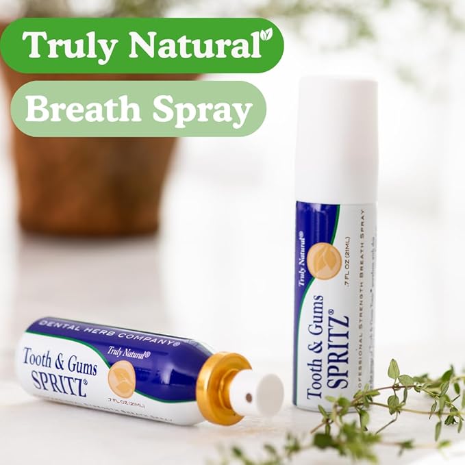 Tooth & Gums Spritz - Freshen Breath Instantly – Natural Breath Freshening Spray with Essential Oils | Alcohol-Free, Long-Lasting Freshness, Truly Natural - by Dental Herb Company
