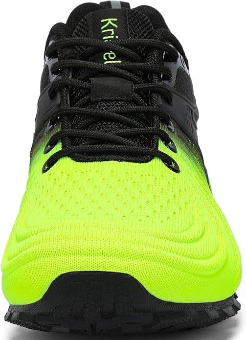 Kricely Men's Walking Shoes Breathable Lightweight Fashion Sneakers Non Slip Sport Gym Jogging Trail Running Shoes