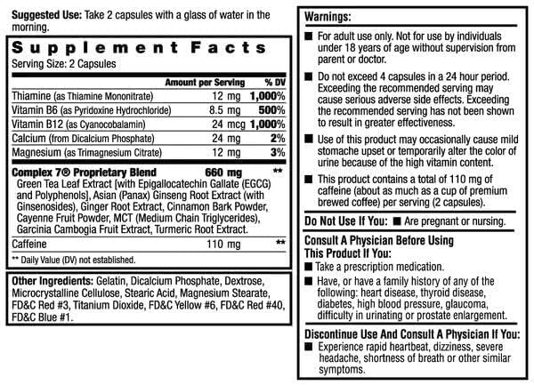 ILIOS Dexatrim Max Complex-7 | Diet Pills to Lose Weight - 7 Powerful Ingredients to Reduce Hunger & Body Fat, Fat Burner Supplements, Weight Loss Pills for Women & Men, 1 Pack w/ 60 Capsules